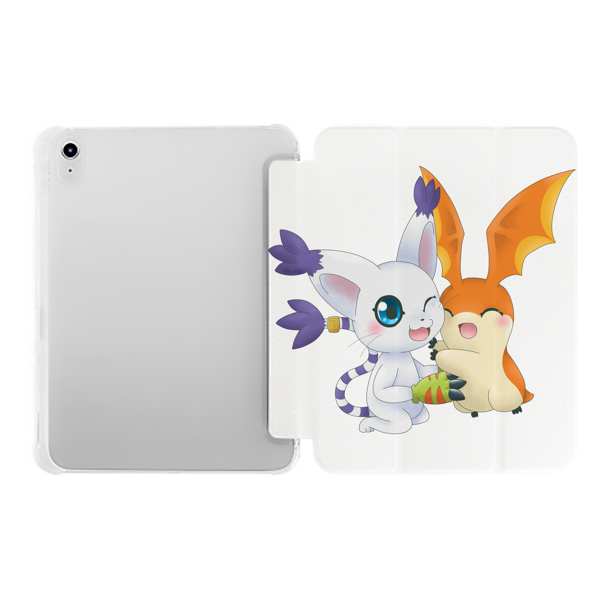 （画像用） Digimon デジタルモンスター/デジモン IPad ケース ペン収納付き 三つ折りスタンド PUレザー×シリコン 対応機種9.5/10.5/10.9インチ